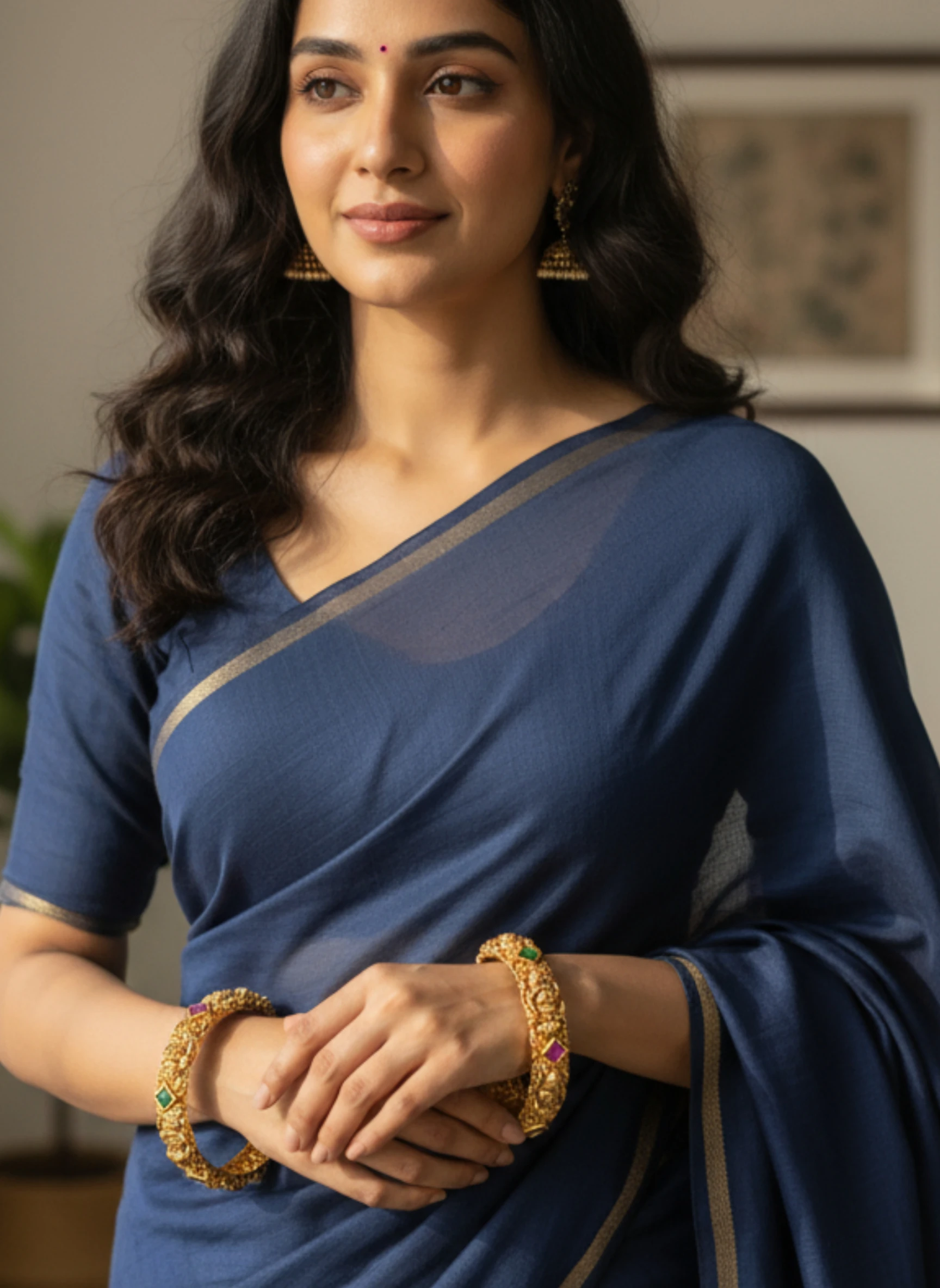 Antique Gold Temple Bangles with Ruby Emerald Stones | Lakshmi Design Bangles Set