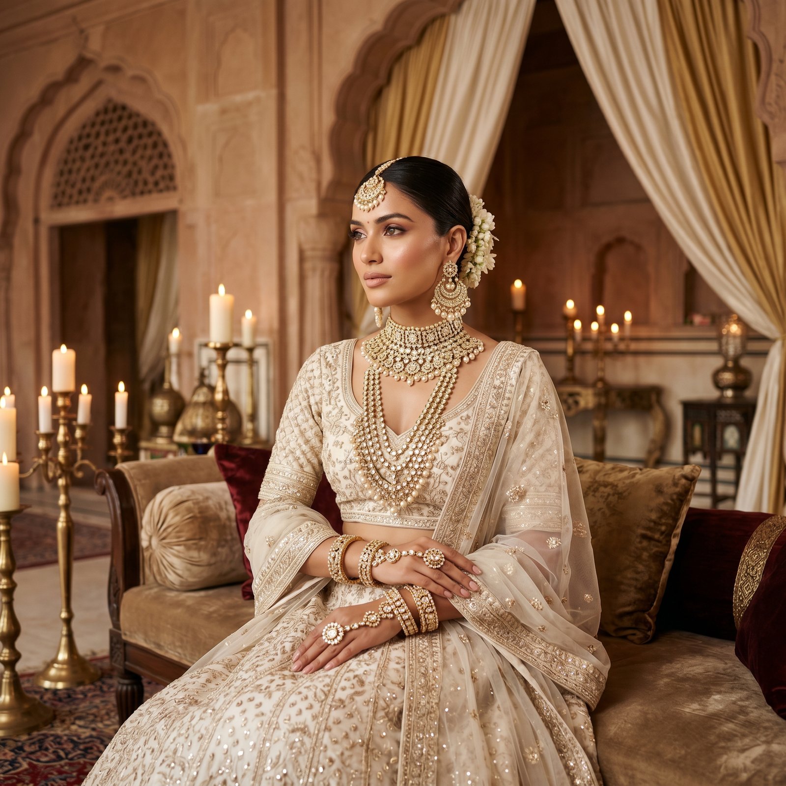 Premium kundan jewellery collection for weddings and festive wear by Avadhara